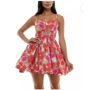Junior Violet Weekend Floral Jacquard Fit and Flare Dress 5/6 BNWT Retail $99
